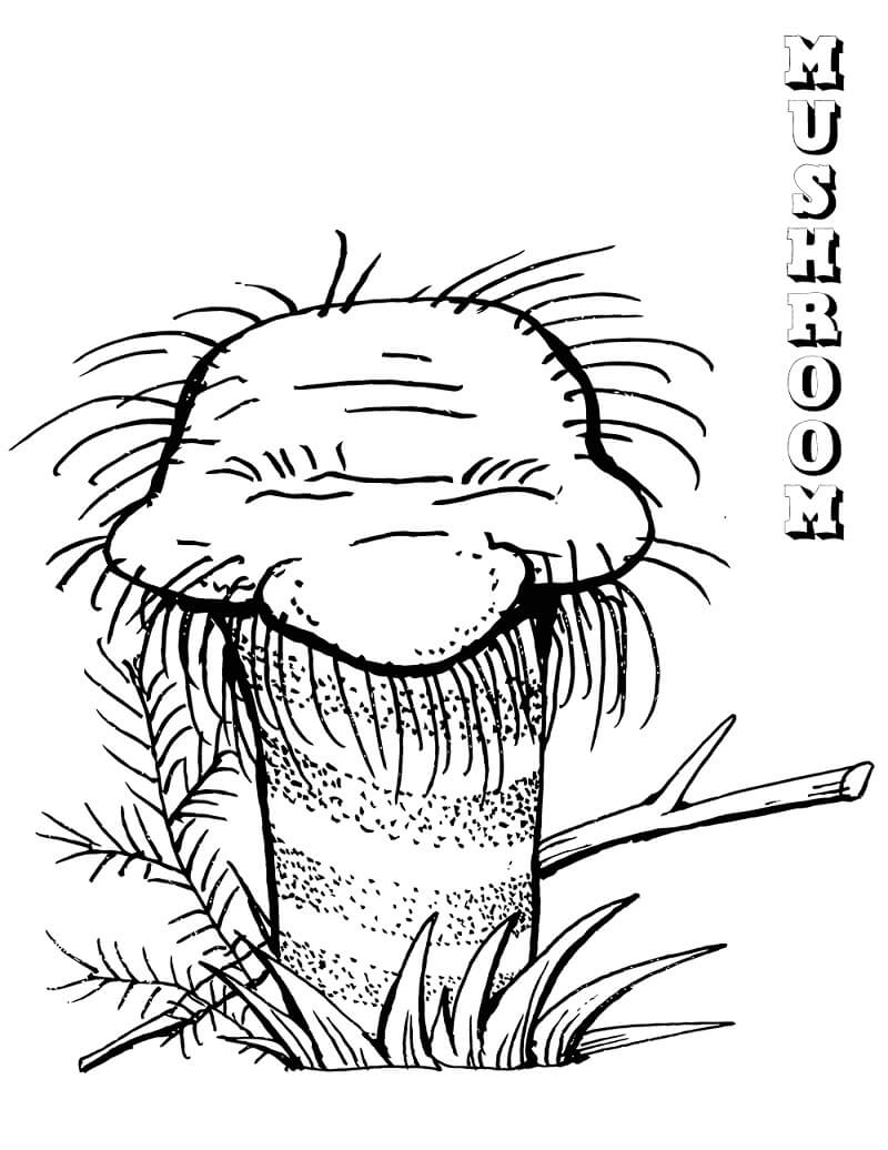 Mushroom To Print For Kids Coloring Page