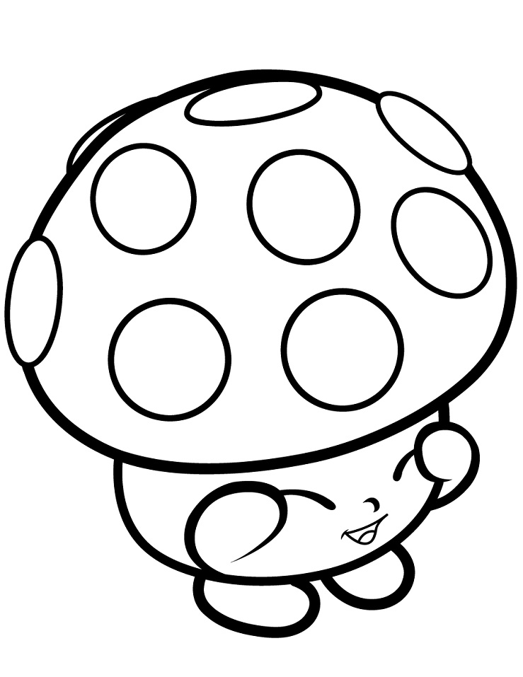 Mushroom Miss Mushy Moo Coloring Page