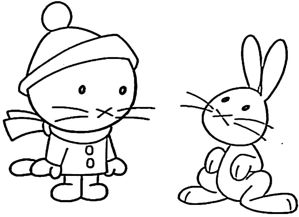Musti in Winter Coloring Page