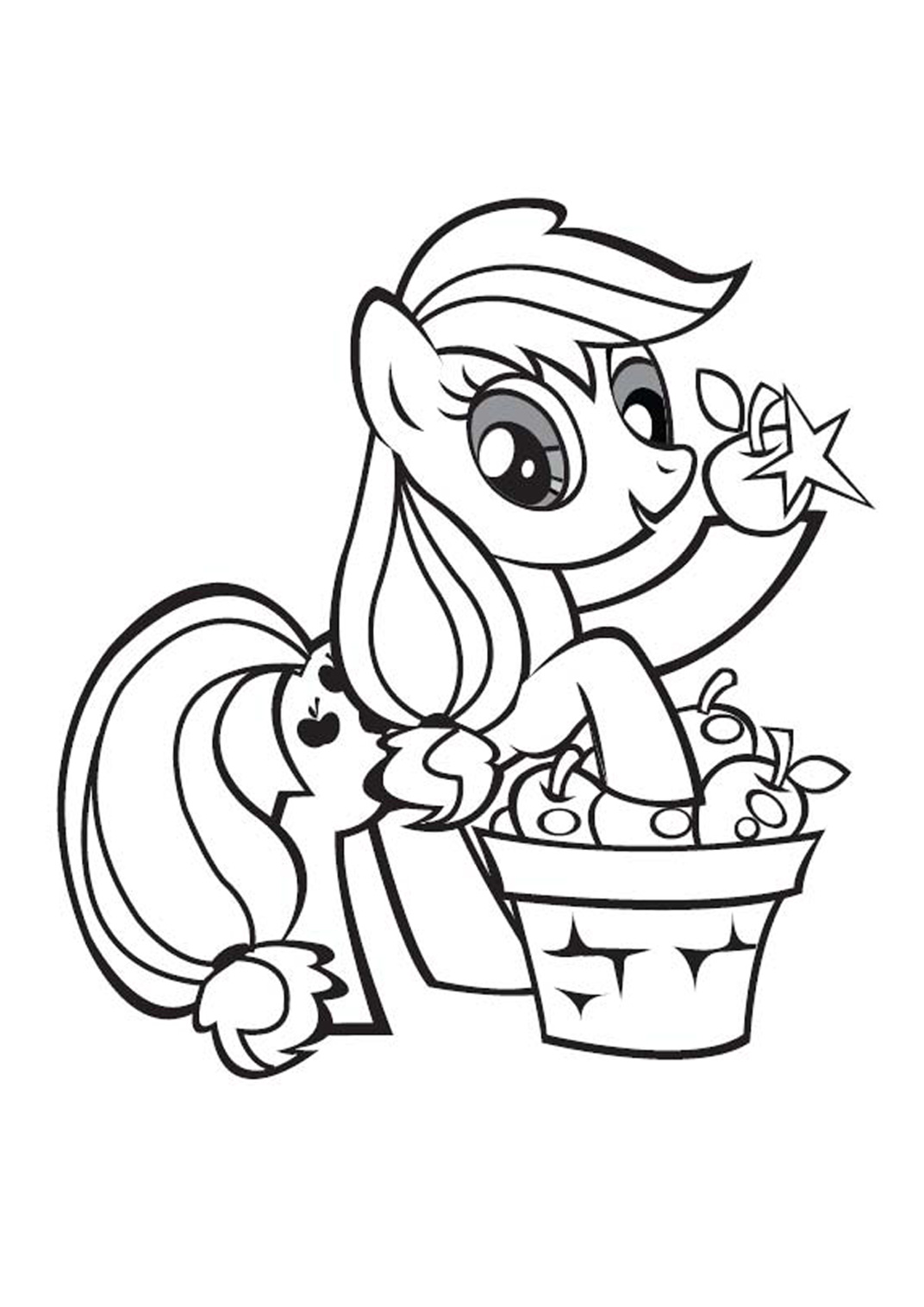 My Little Pony Applejack Stand Coloring Pages   Coloring Cool