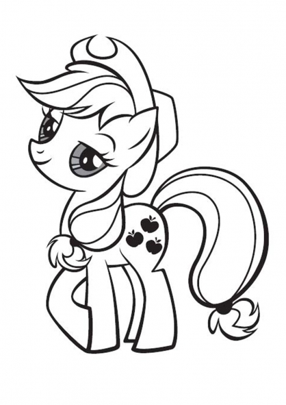 My Little Pony Cowboy Applejack Coloring Page
