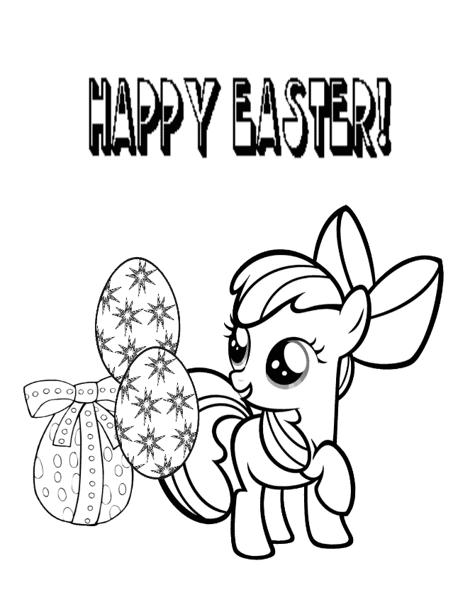 My Little Pony Easter Egg Coloring Page