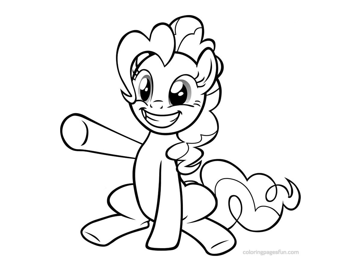 My Little Pony Happy Pinkie Pie Coloring Page