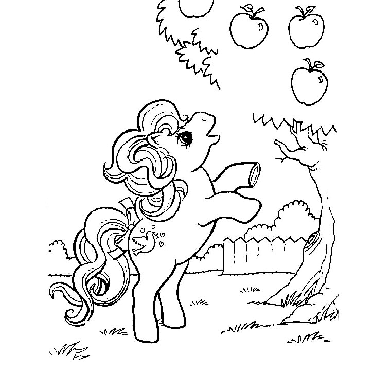 My Little Pony Pinkie Pie Loves Apple Coloring Page