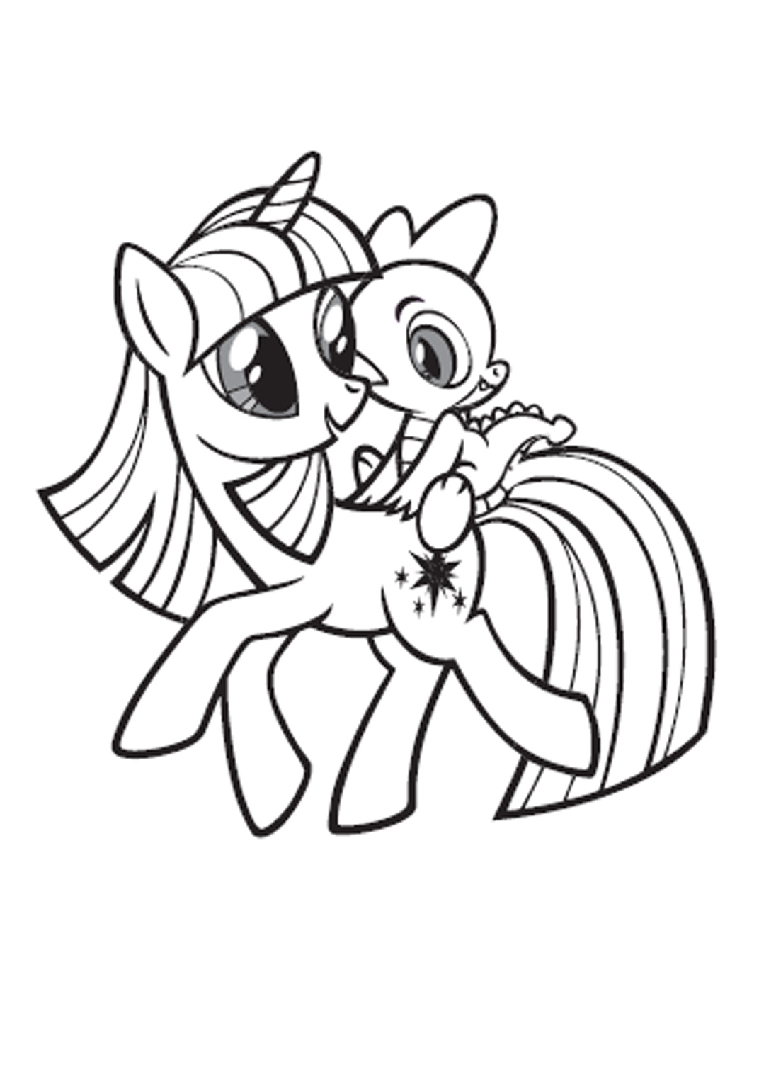 My Little Pony With Dinosaur Coloring Page