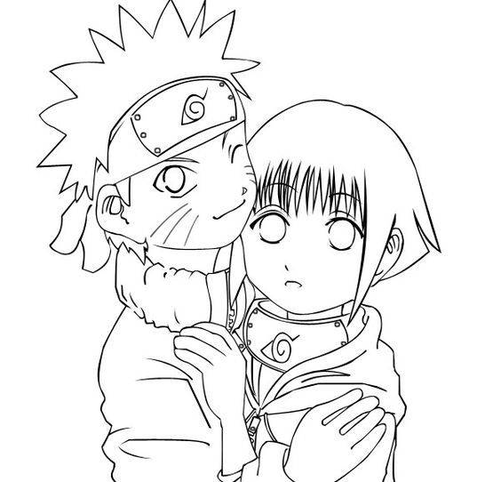 Naruto And Hinata Coloring Page