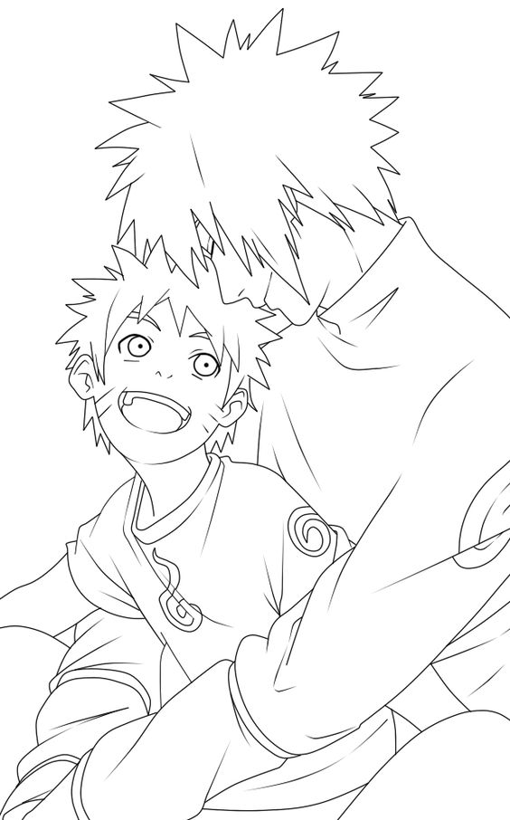 Naruto And Minato Coloring Page