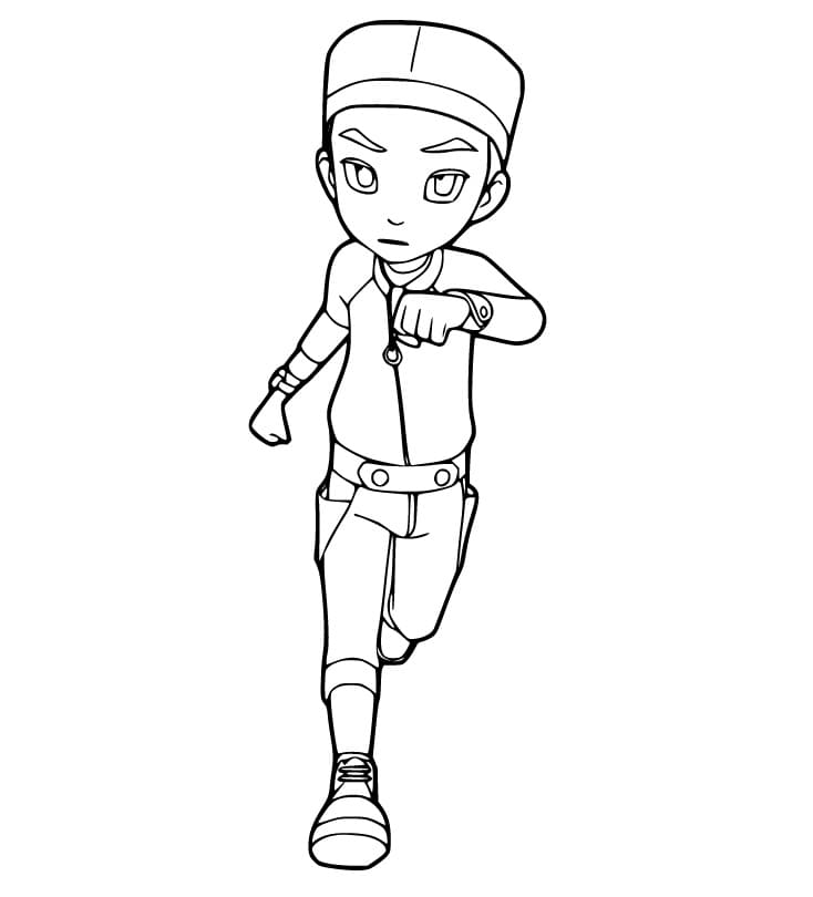 Nathan Techie from Tobot Coloring Page
