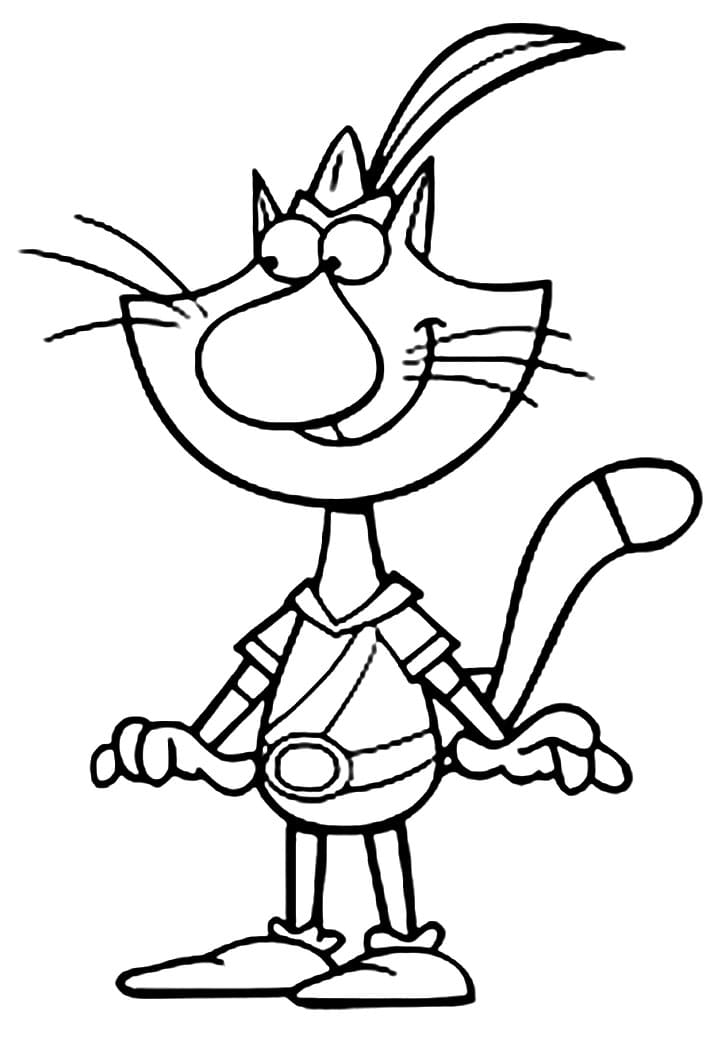 Nature Cat 4 Coloring Page