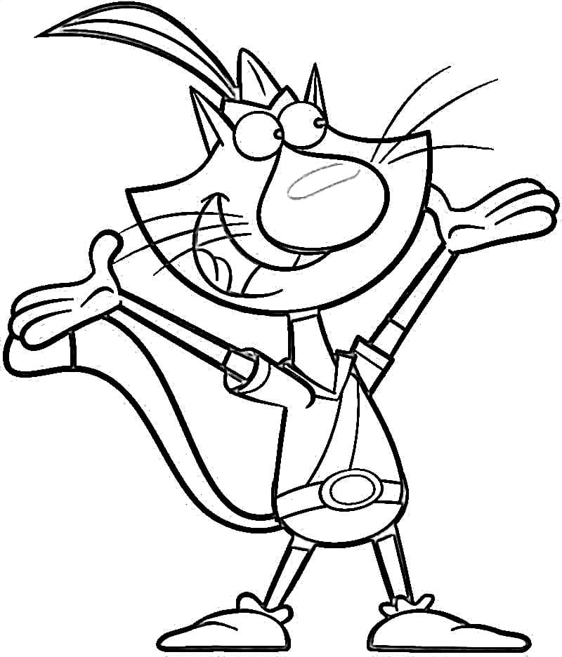 Nature Cat 5 Coloring Page
