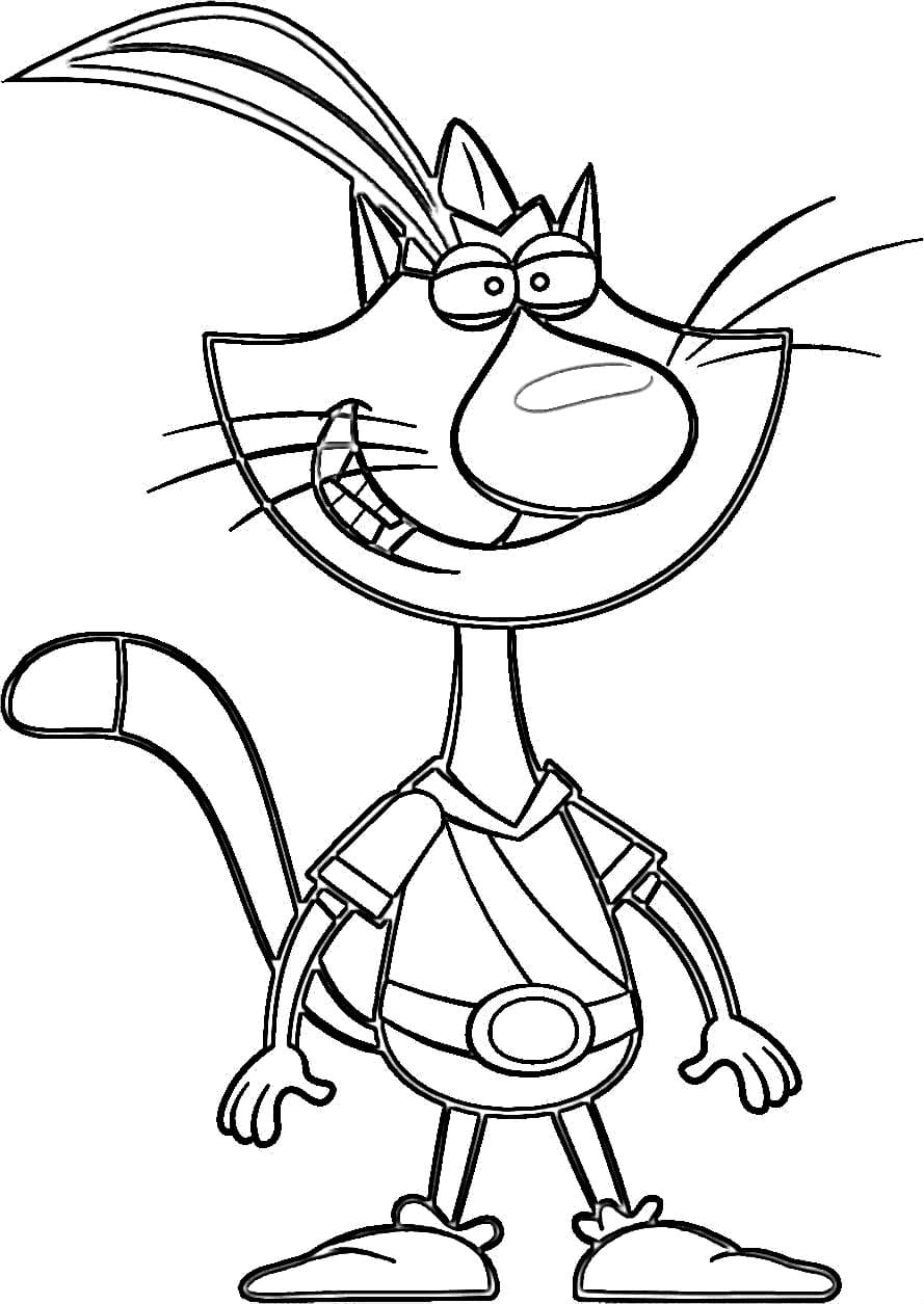 Nature Cat 6 Coloring Page