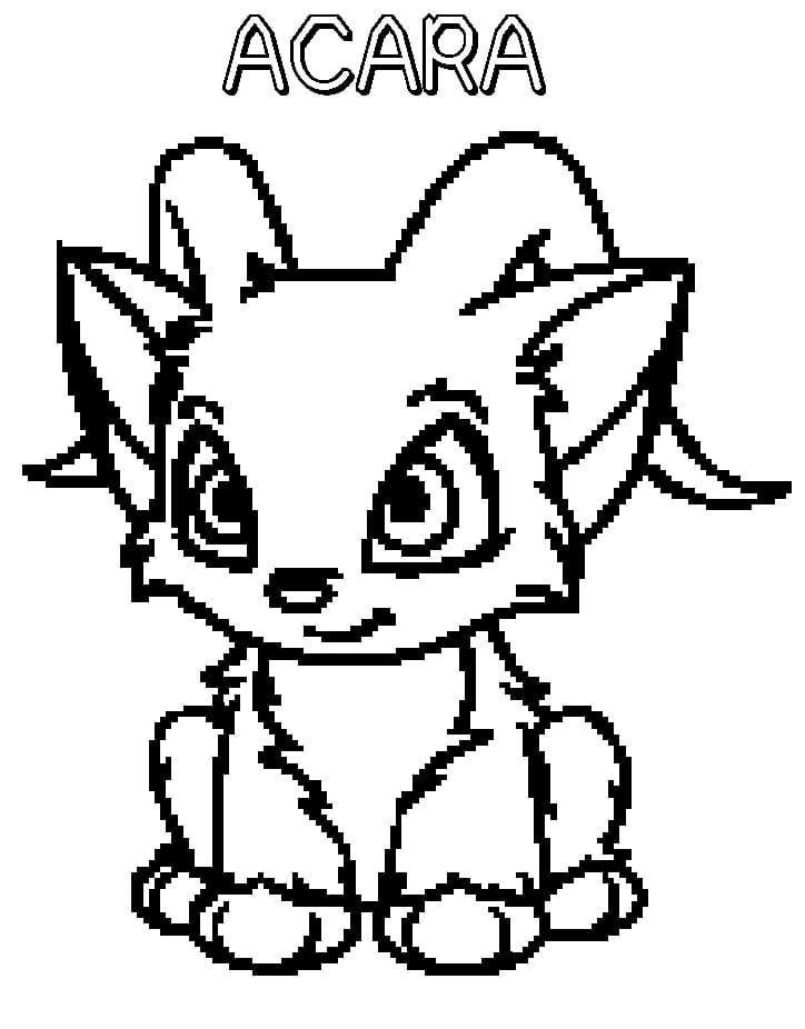 Neopets Acara Coloring Page