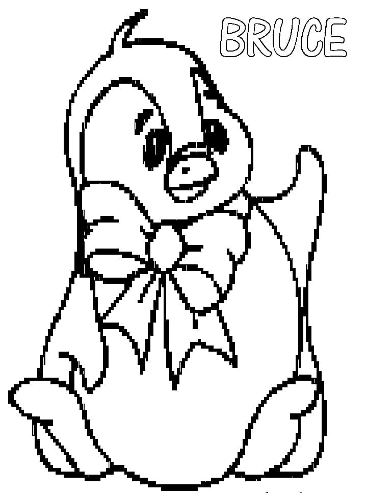 Neopets Bruce Coloring Page