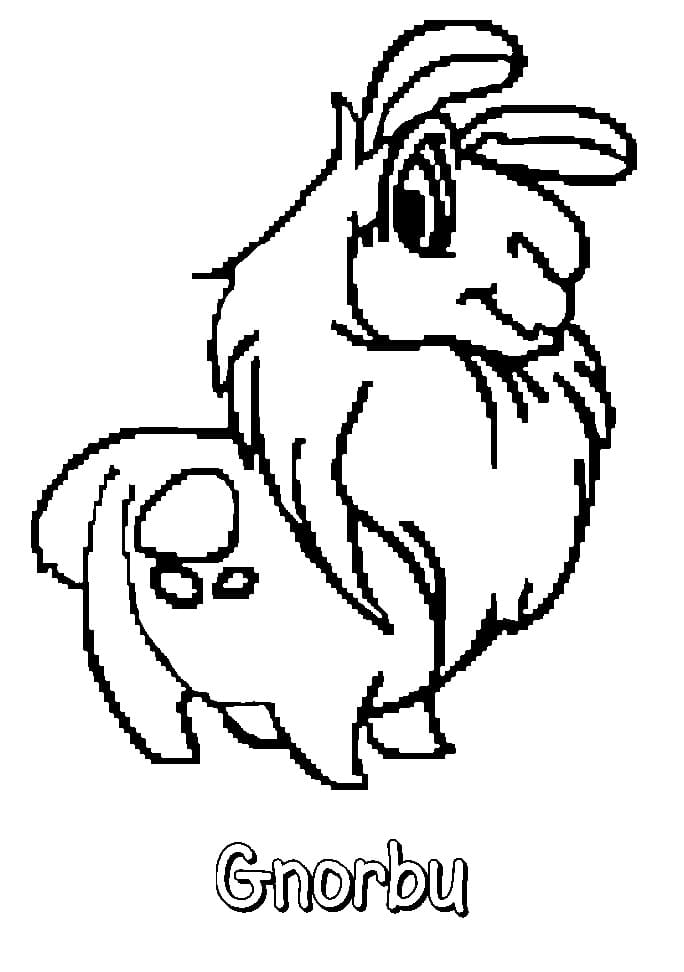 Neopets Gnorbu Coloring Page
