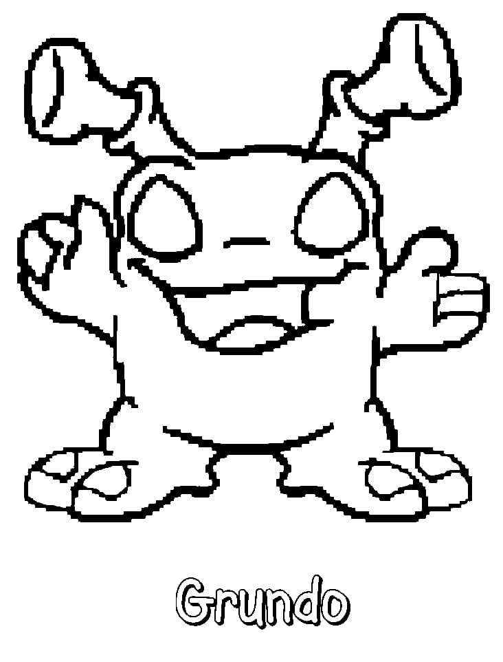 Neopets Grundo Coloring Page