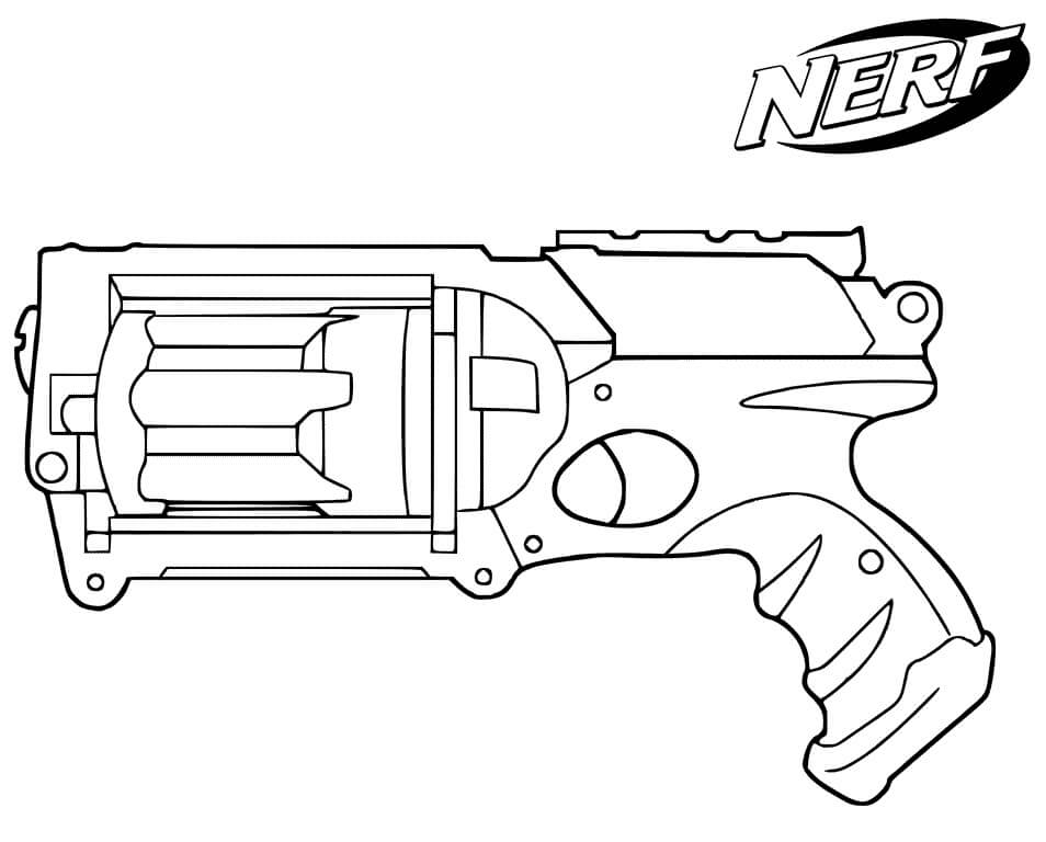 Nerf Gun Coloring Page