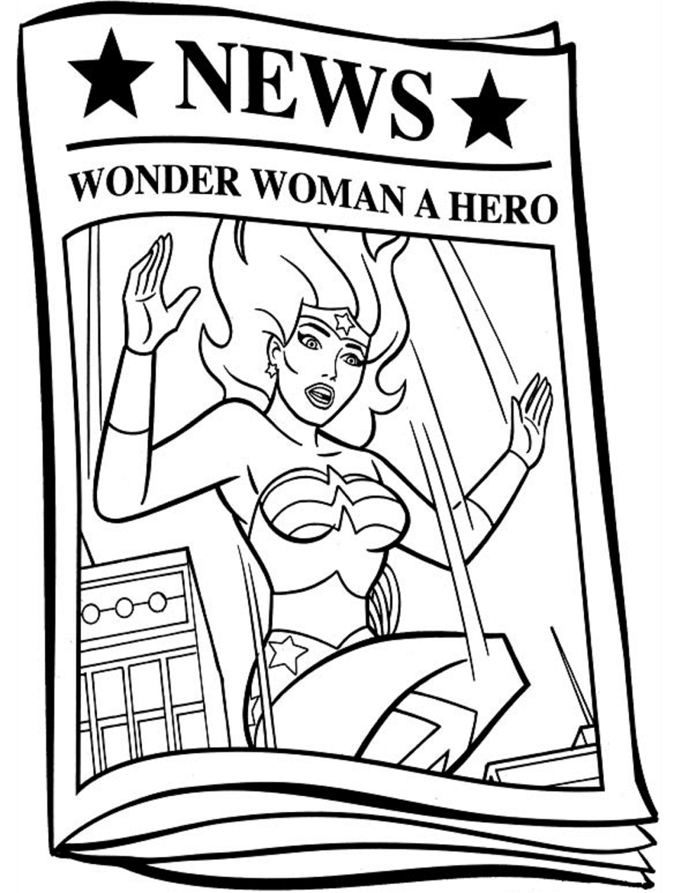 News About Wonder Woman Coloring Page