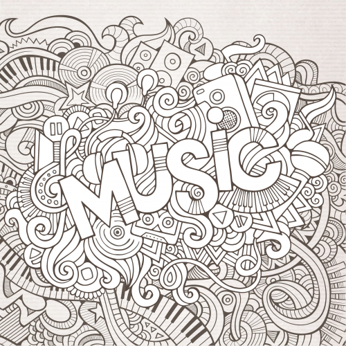 Nice Music Coloring Page