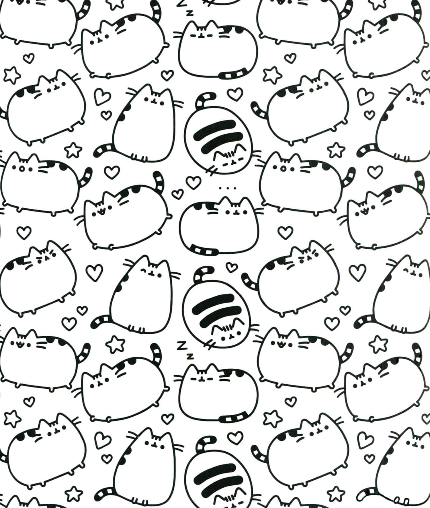 Nice Pusheen Picture Coloring Page