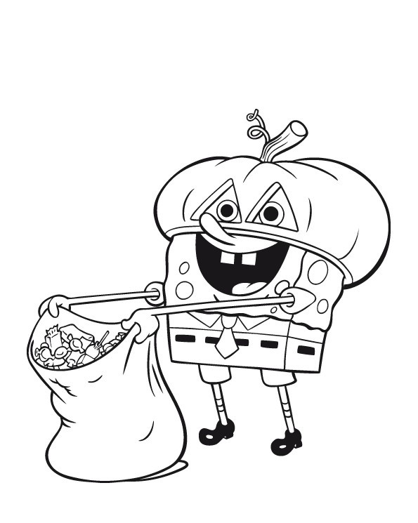 Nickelodeon Halloween For Kids Coloring Page