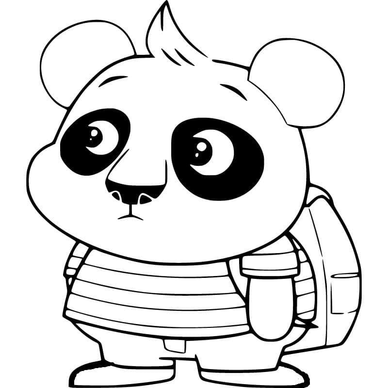 Nico Panda Coloring Page