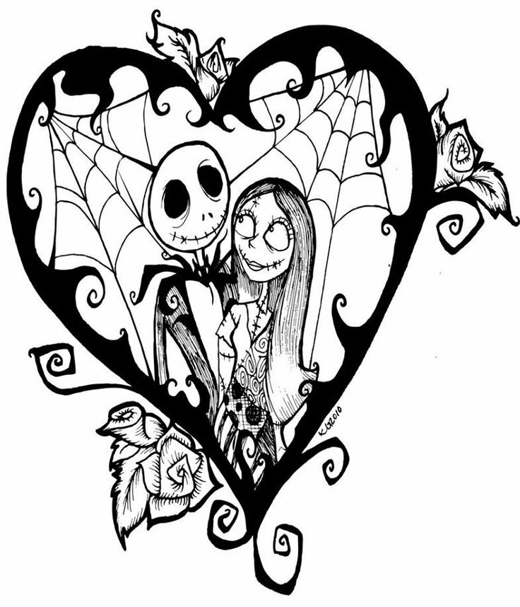 Nightmare Before Christmas Coloring love