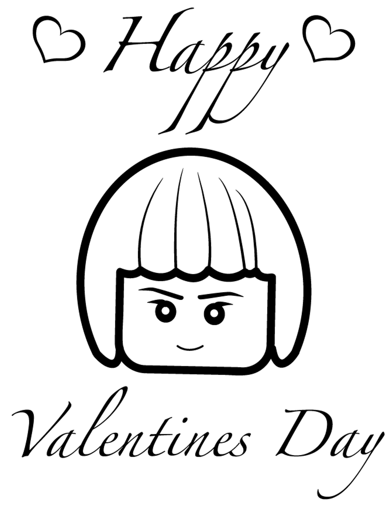 Ninja Go Valentines Coloring Page
