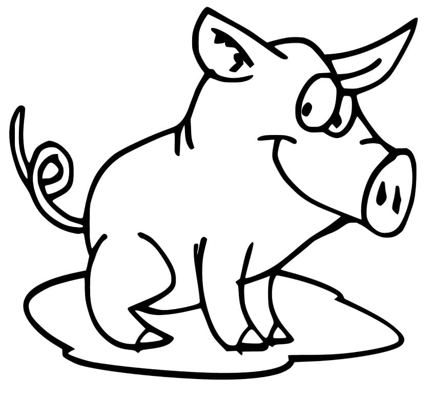 Normal Baby Pig Coloring Page