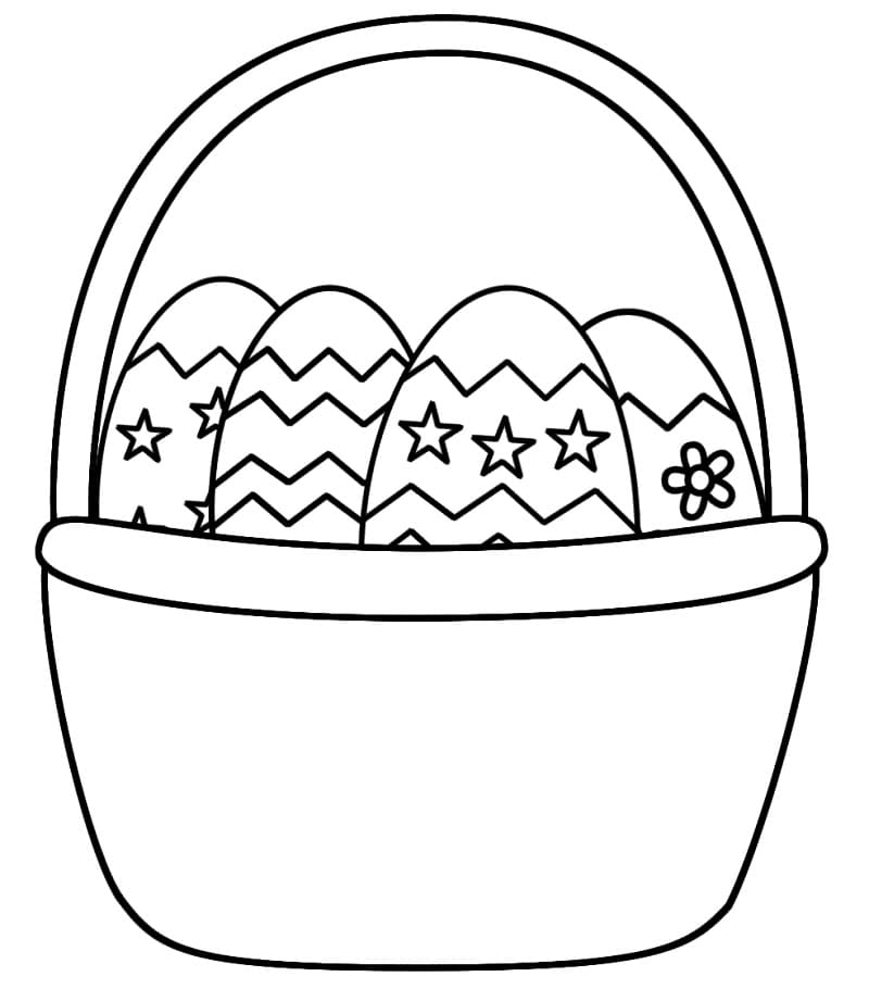 Normal Easter Basket Coloring Page