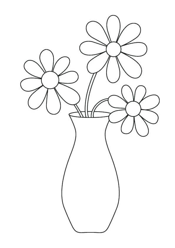 Normal Flower Vase Coloring Page