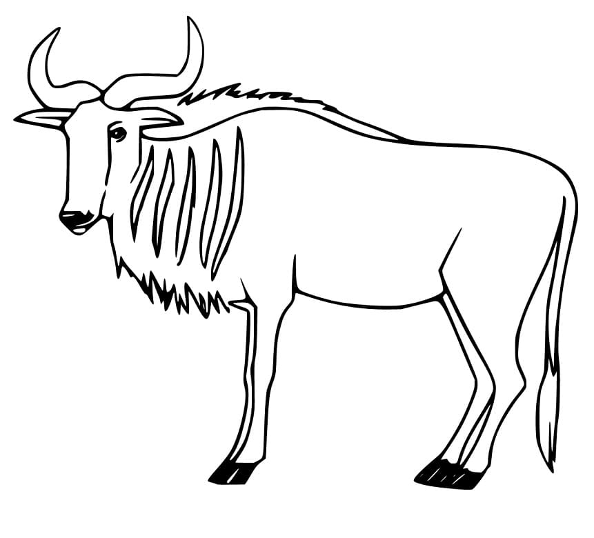 Normal Wildebeest Coloring Page