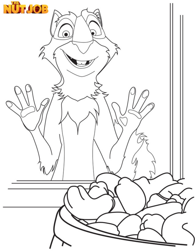 Nut Job Coloing Page Coloring Page