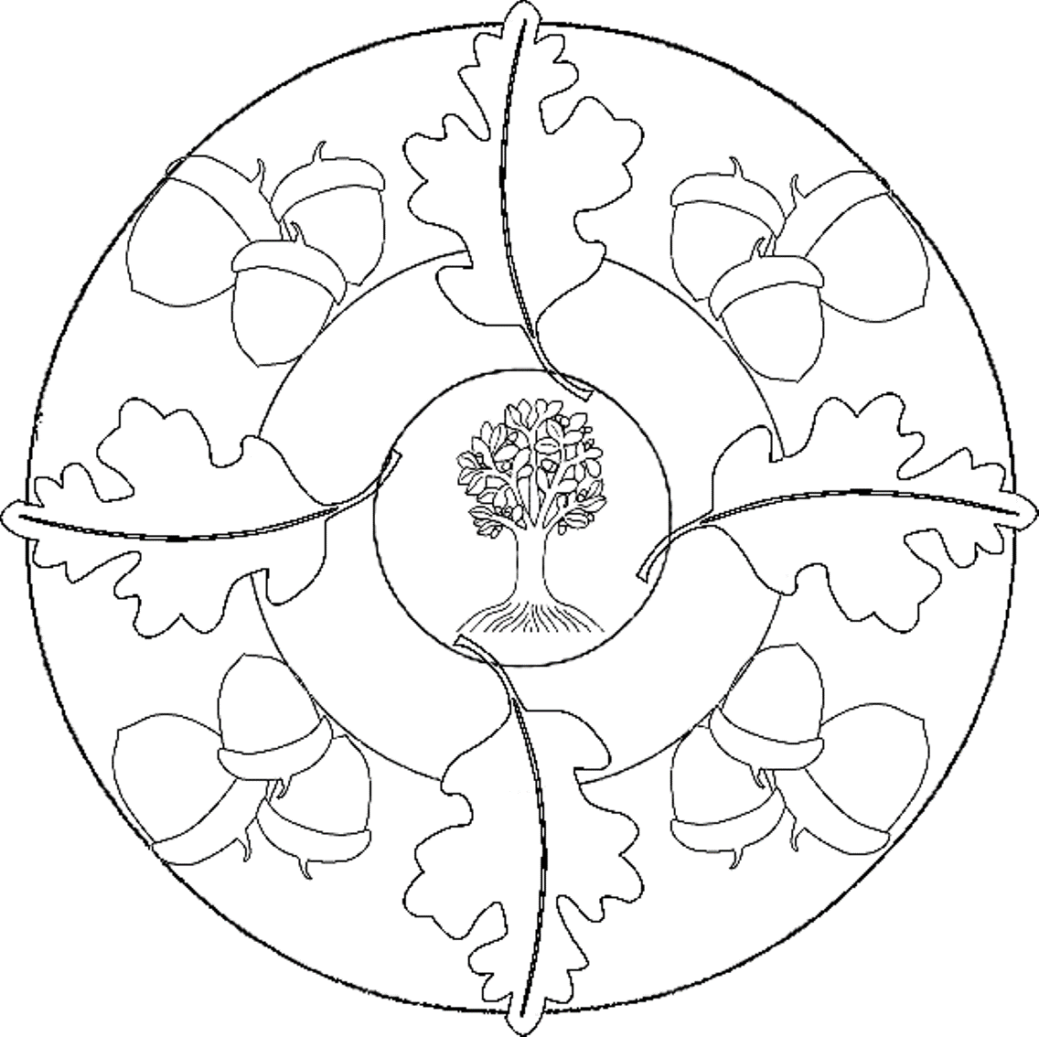 Nut Mandala S0287 Coloring Page