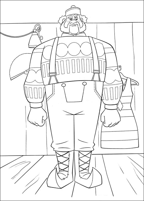 Oaken From Frozen Coloring Page