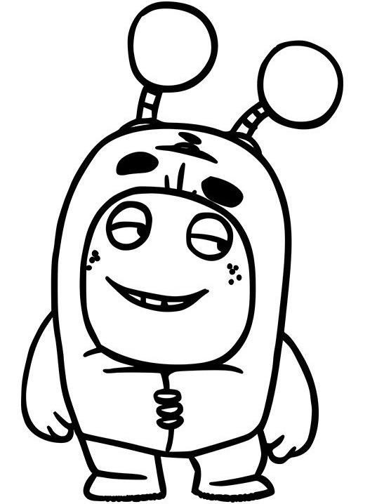 Oddbods Easy Kids Coloring Page