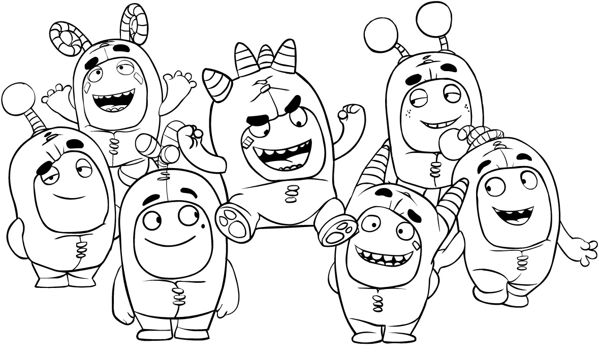 Oddbods Coloring Page
