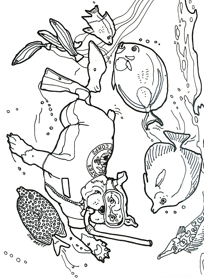 Okinawa 1 Coloring Page By Jan Brett Coloring Page