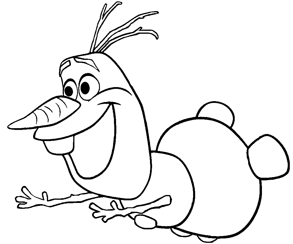 Olaf A True Friend To Anna And Elsa Coloring Page