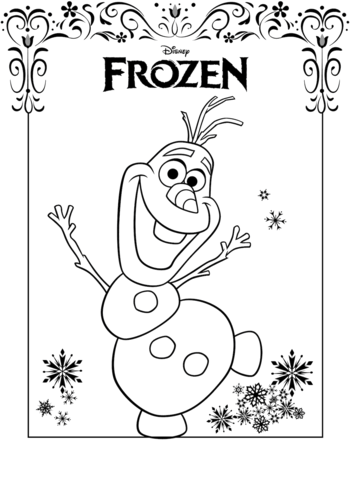 Olaf Frozen Coloring Page