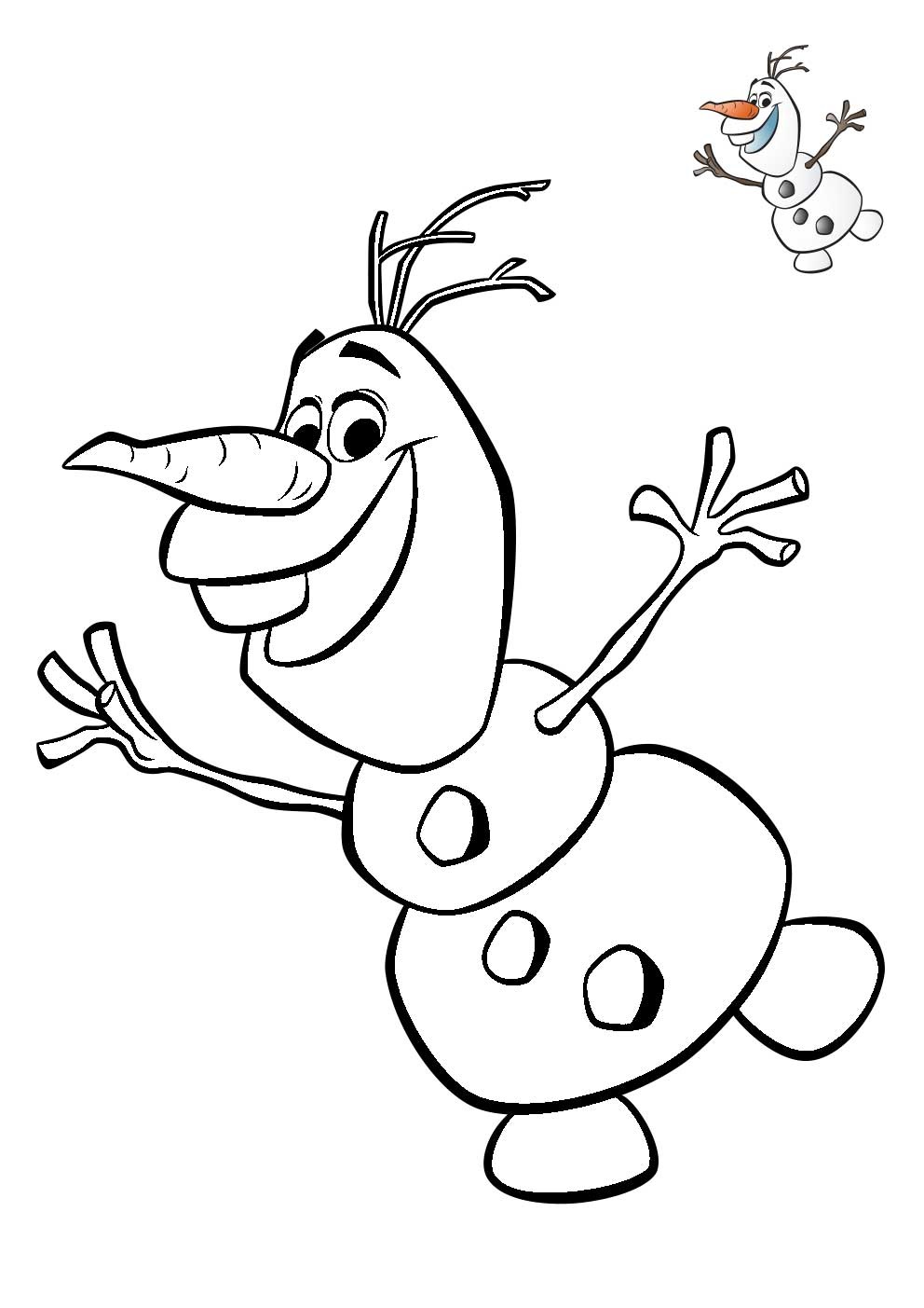 Olaf Funny Frozen 2018 Coloring Page