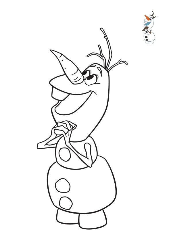 Olaf Waiting For Christmas Frozen Coloring Page
