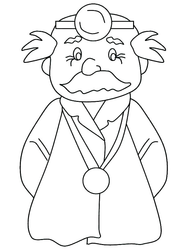 Old Doctor Coloring Page
