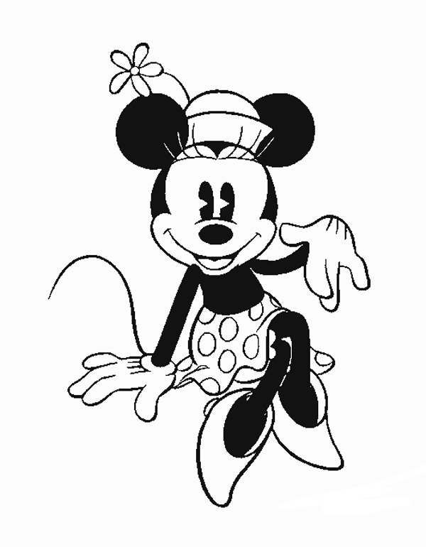 Old Times Minnie Disney S9313 Coloring Page
