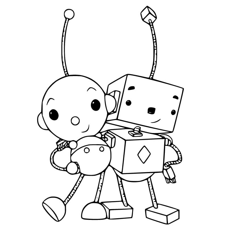 Olie Polie and Billy Bevel Coloring Page