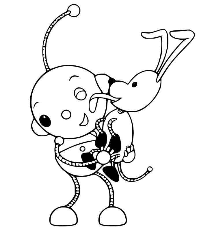 Olie Polie with Spot Coloring Page