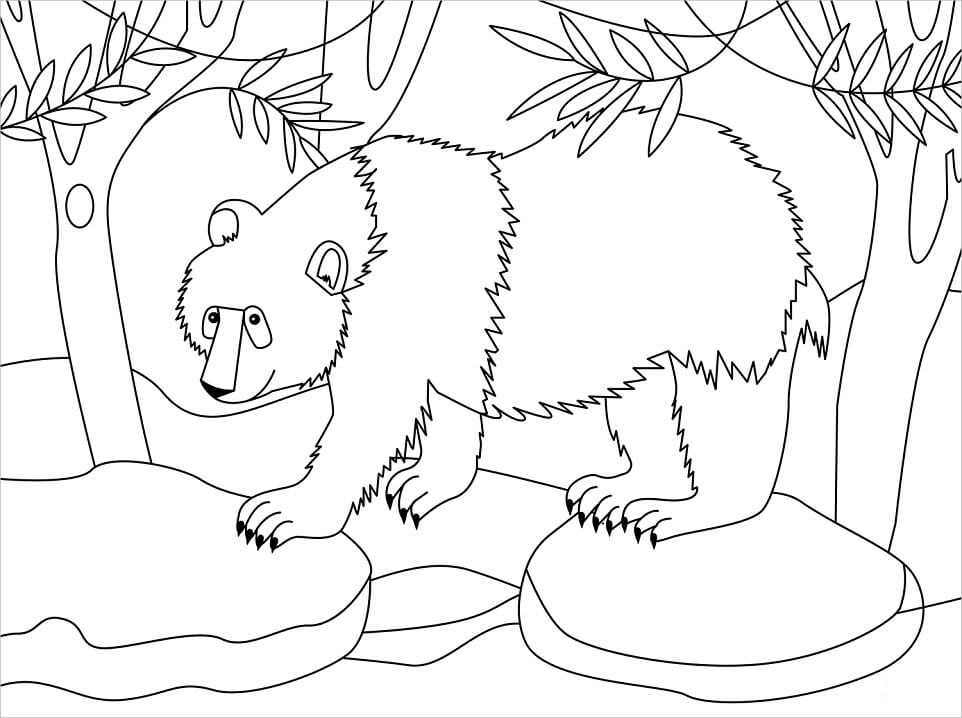 One Panda Coloring Page