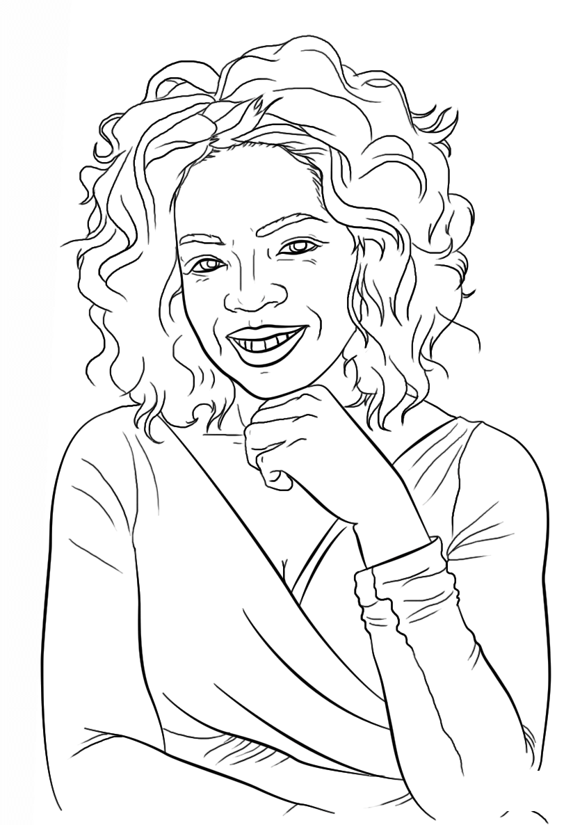 Oprah Winfrey Celebrity Coloring Page