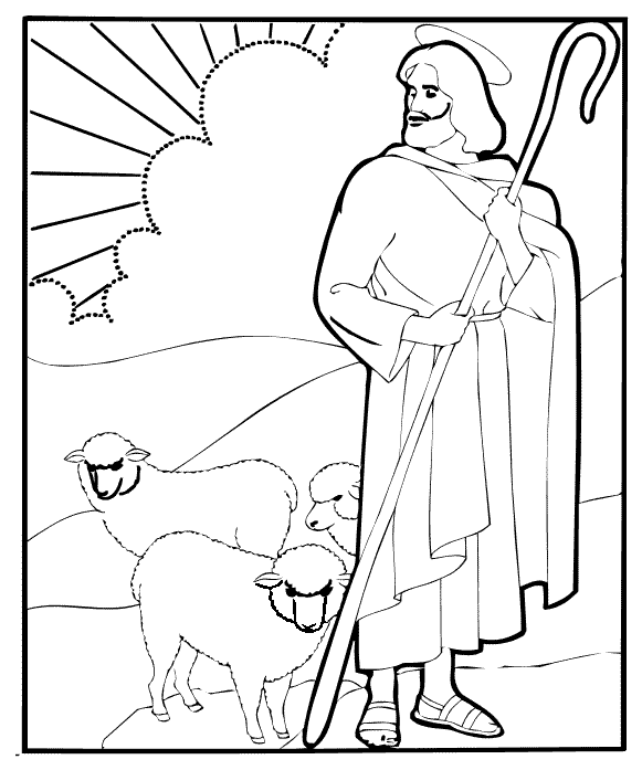 Our Sheperd – Religious Easters Coloring Page