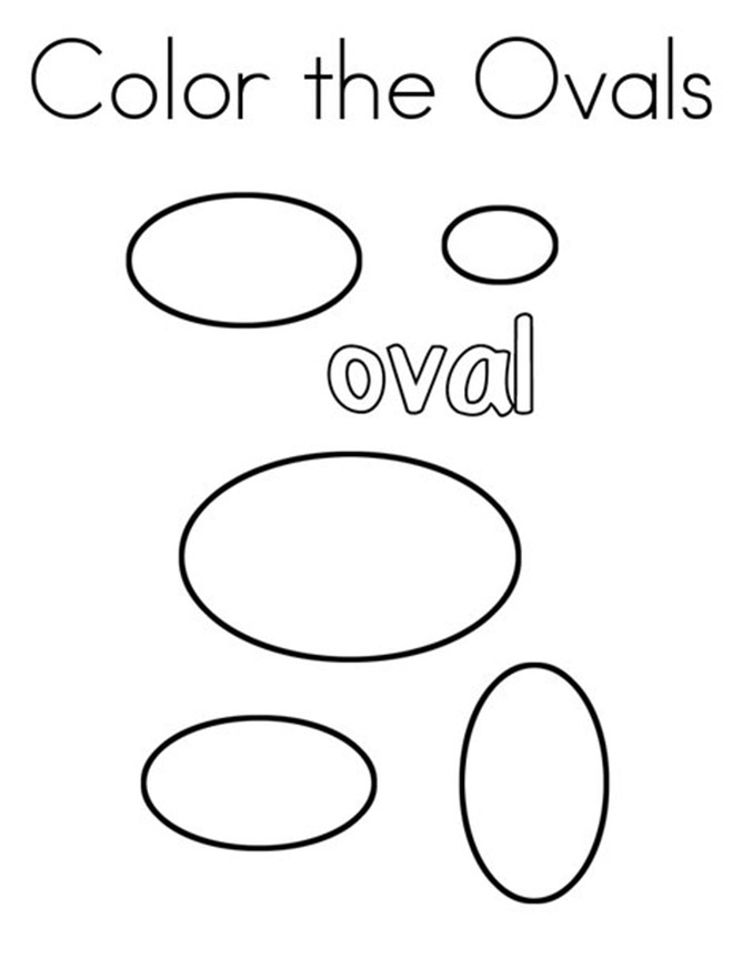 Oval Shape Coloring Page
