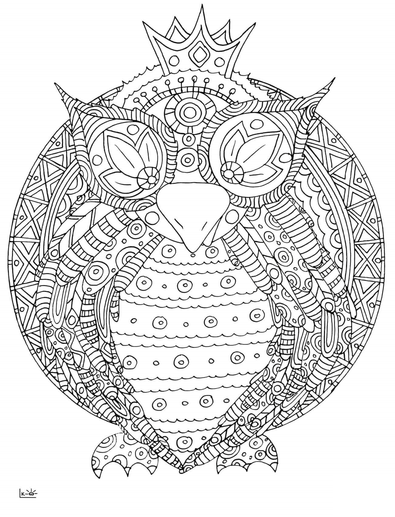 Owl With Tribal Pattern Adults
